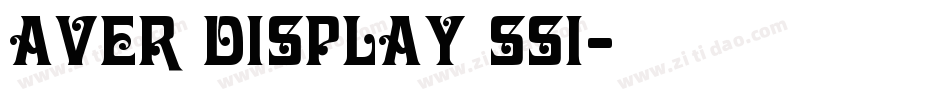 Aver Display SSi字体转换